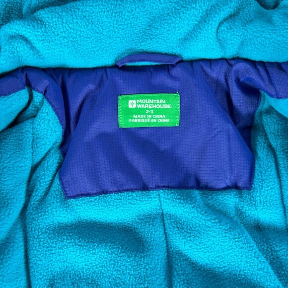 Mountain Warehouse Hooded Winter Jacket Kids 2-3 Blue Casual Outdoor - Picture 6 of 11